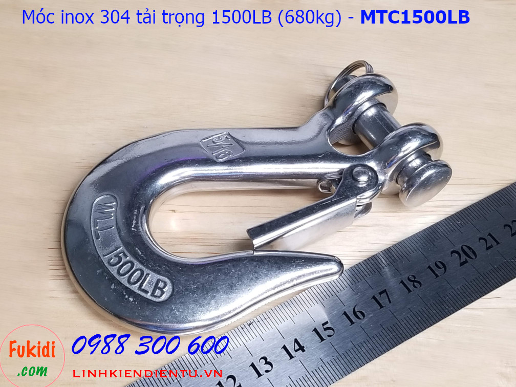 Móc treo đa năng inox 304 tải trọng 1500LB (680kg) - MTC1500LB