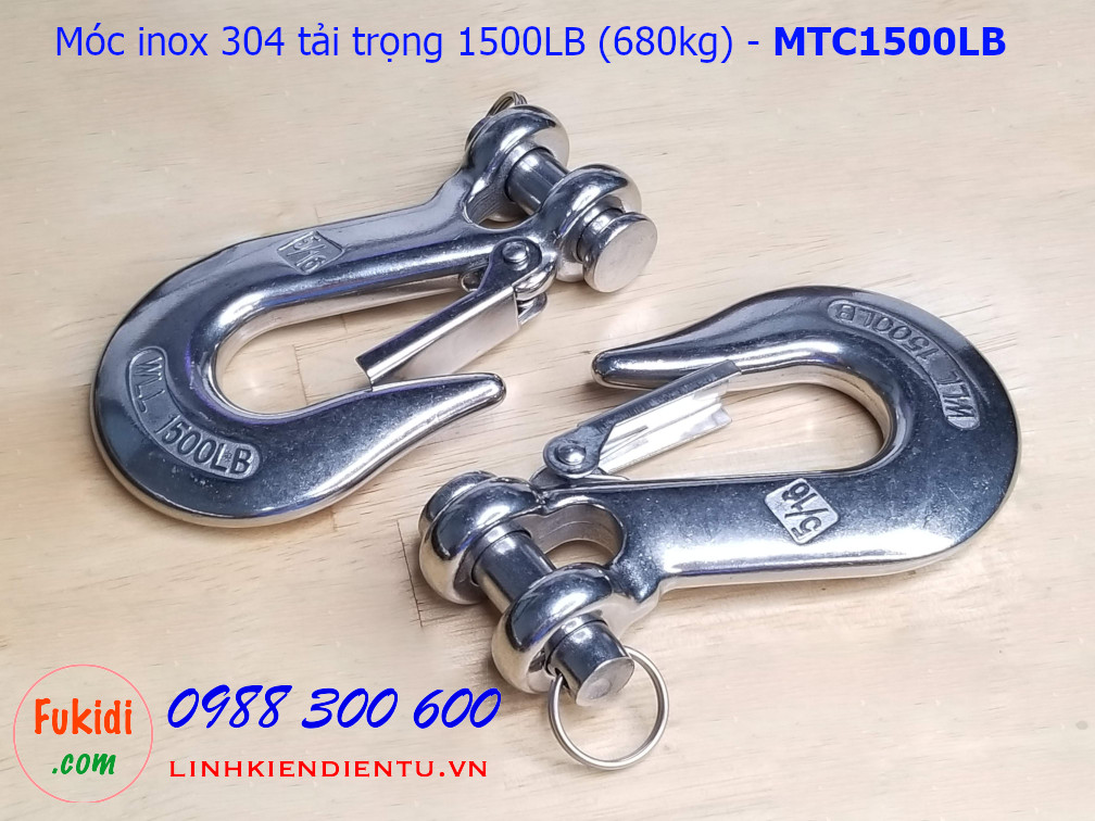 Móc treo đa năng inox 304 tải trọng 1500LB (680kg) - MTC1500LB
