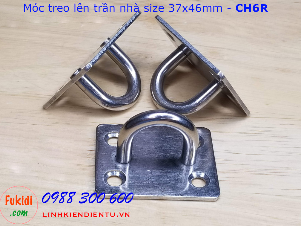 CH6R móc treo trần nhà cho đèn trang trí, treo quạt, size M6, đế chữ nhật 37.5x46.5mm