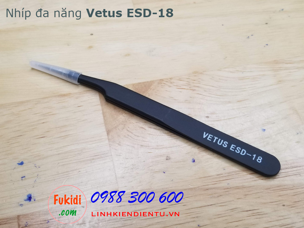 Nhíp gắp đa năng, phù hợp để gắp linh kiện điện tử  VETUS ESD-18