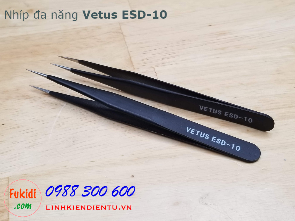 Nhíp gắp đa năng VETUS ESD-10 rất phù hợp để gắp linh kiện điện tử