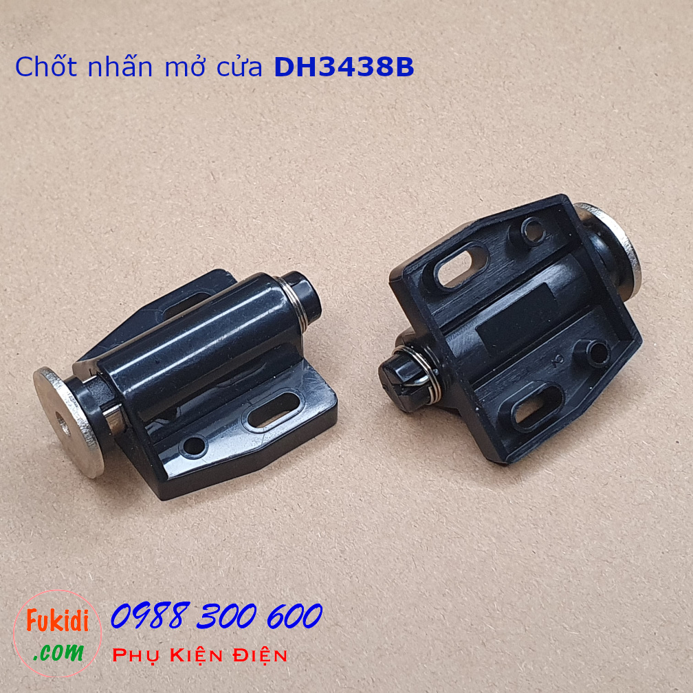 Chốt nhấn mở cửa nam châm size 34x38mm màu đen - DH3438B