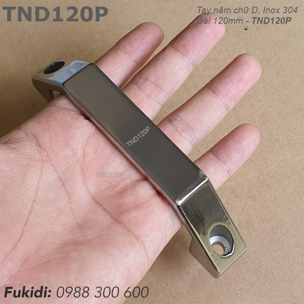 Tay nắm cửa tủ inox 304 kiểu dáng dẹp, dài 120mm - TND120P