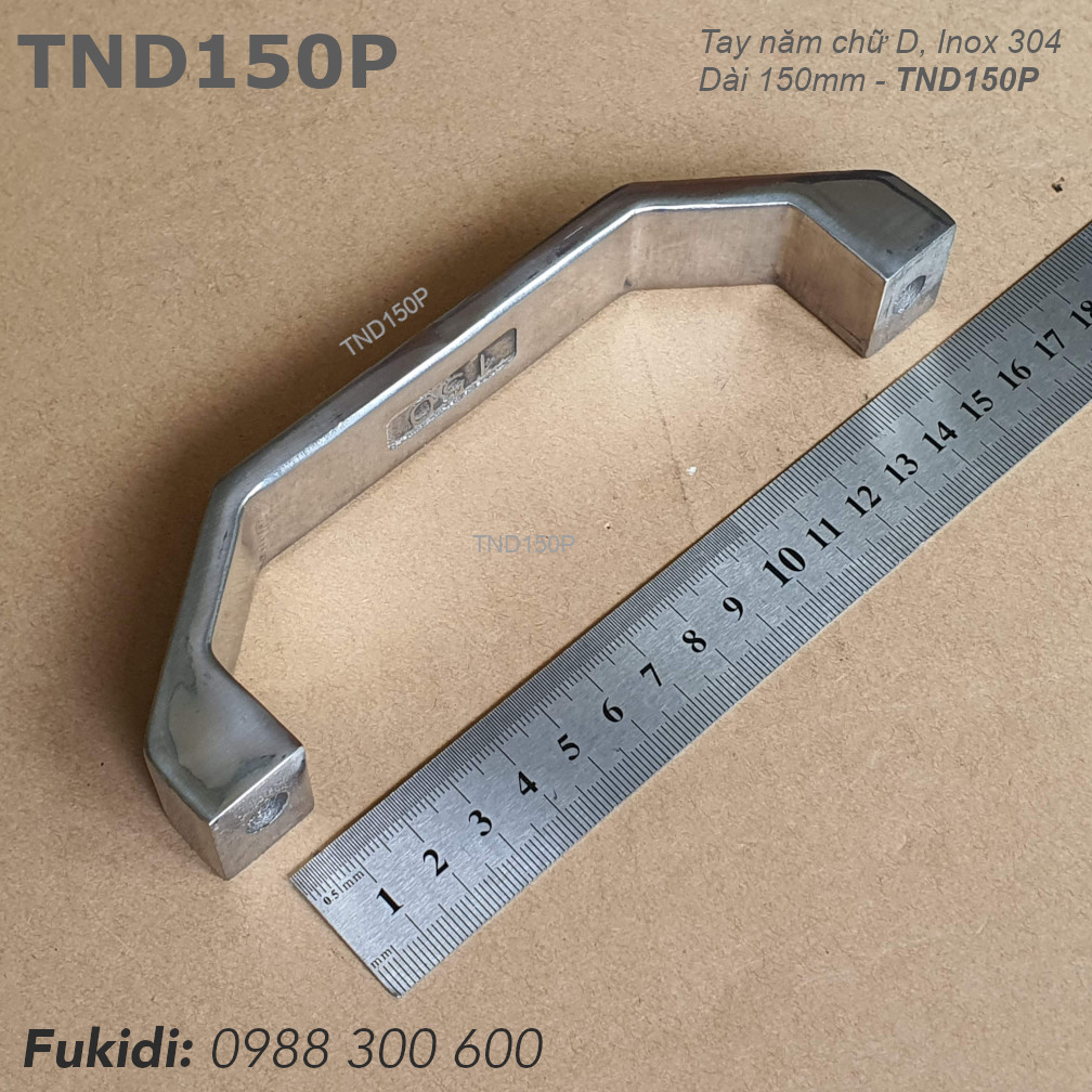 Tay nắm cửa tủ inox 304 kiểu dáng dẹp, dài 150mm - TND150P