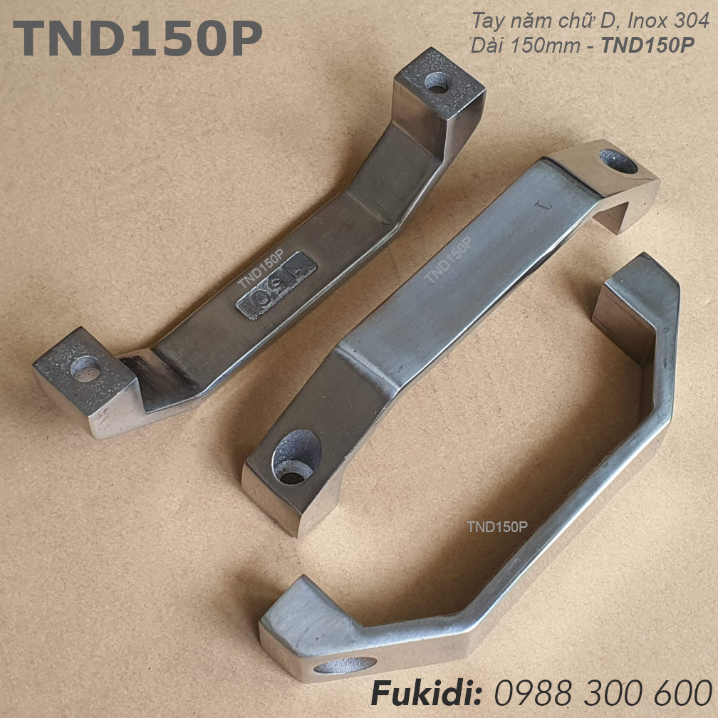 Tay nắm cửa tủ inox 304 kiểu dáng dẹp, dài 150mm - TND150P