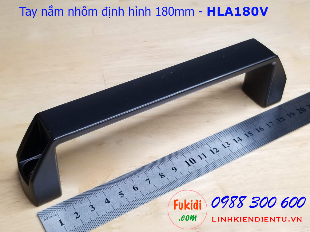 Tay nắm nhôm định hình, tay nằm chữ D bằng nhôm chiều dài 180mm - HLA180V