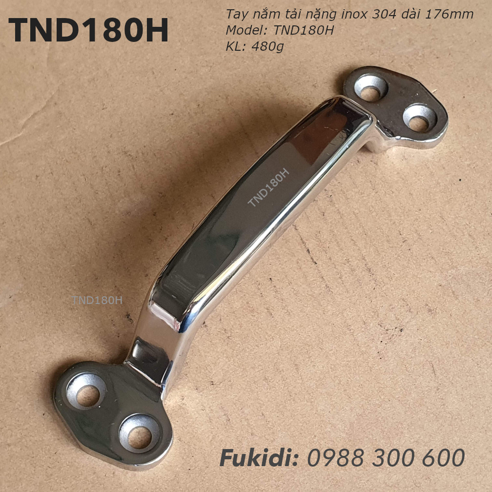 Tay nắm nồi cơm công nghiệp, SU-304, dài và 180mm - TND180H