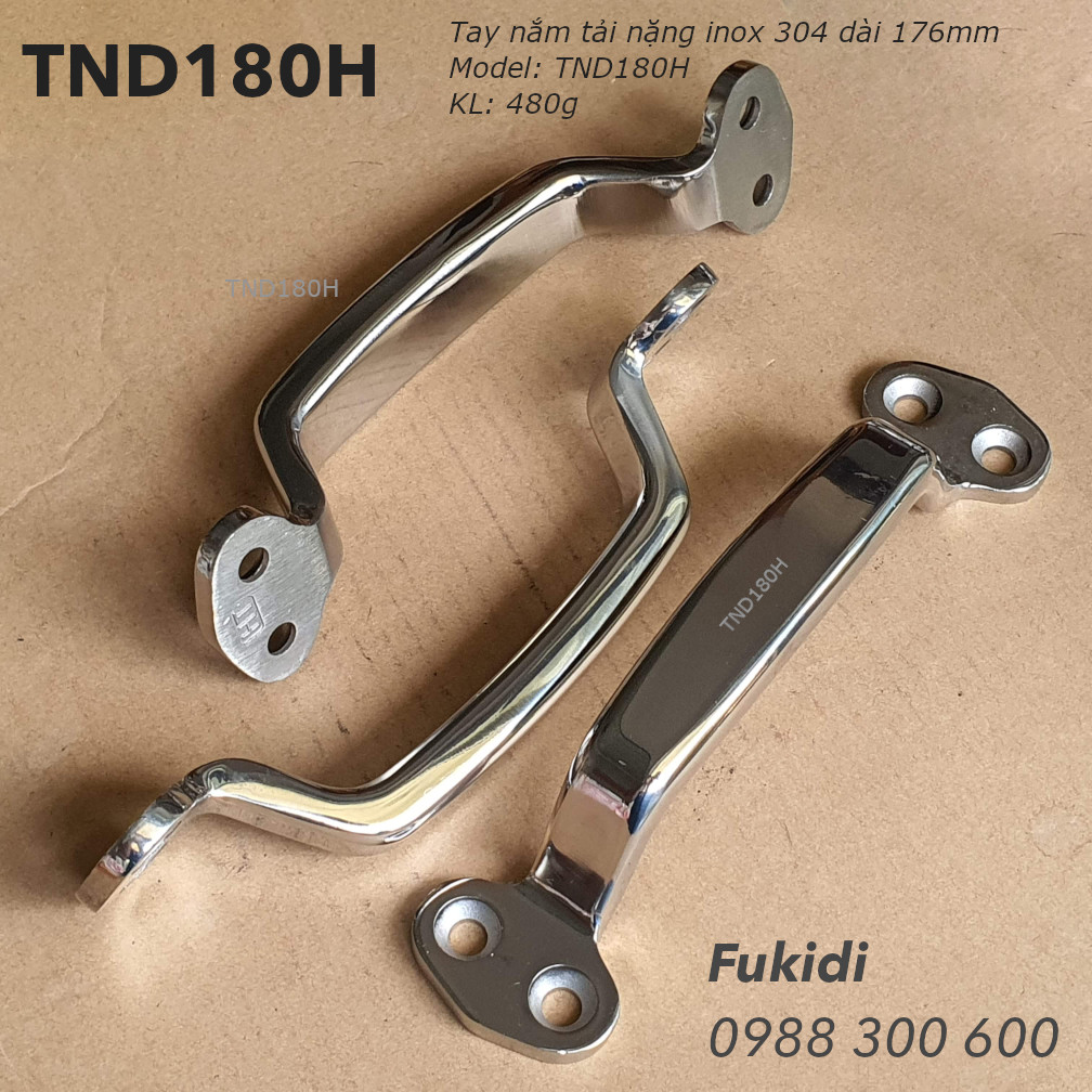 Tay nắm nồi cơm công nghiệp, SU-304, dài và 180mm - TND180H