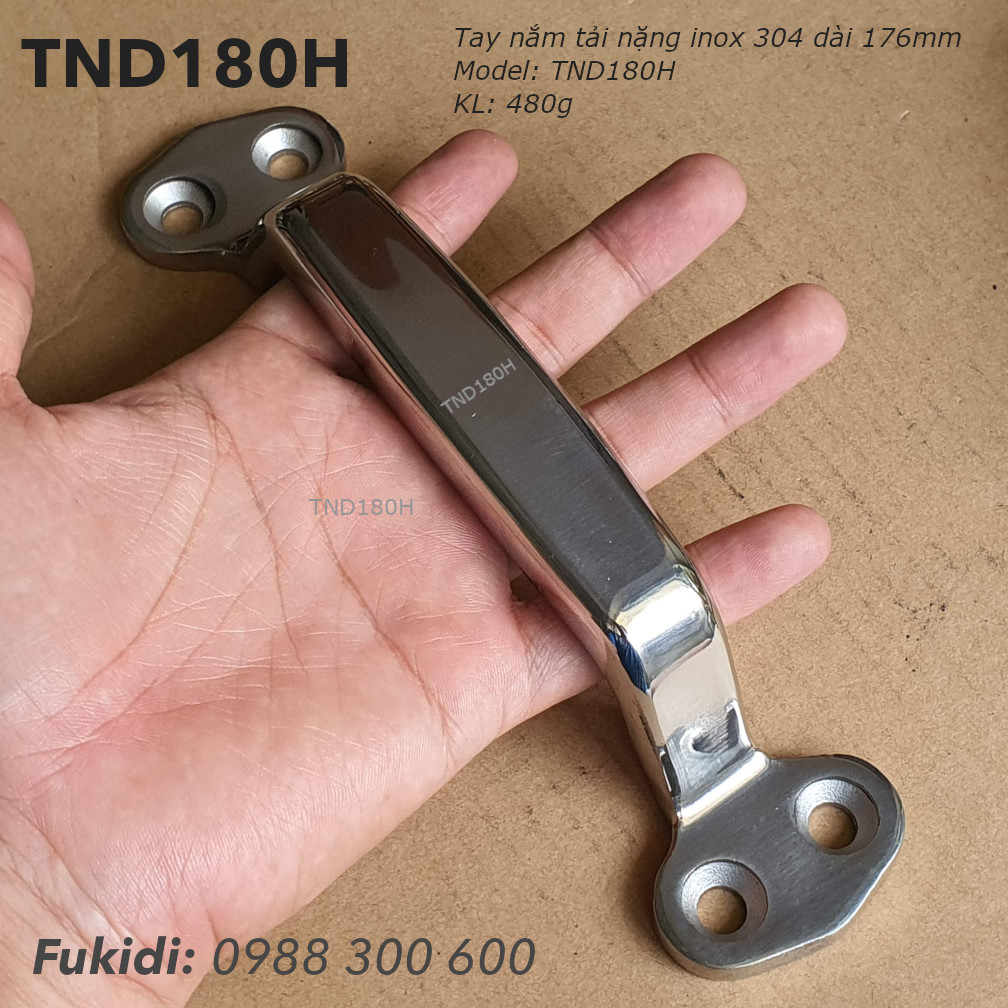 Tay nắm nồi cơm công nghiệp, SU-304, dài và 180mm - TND180H