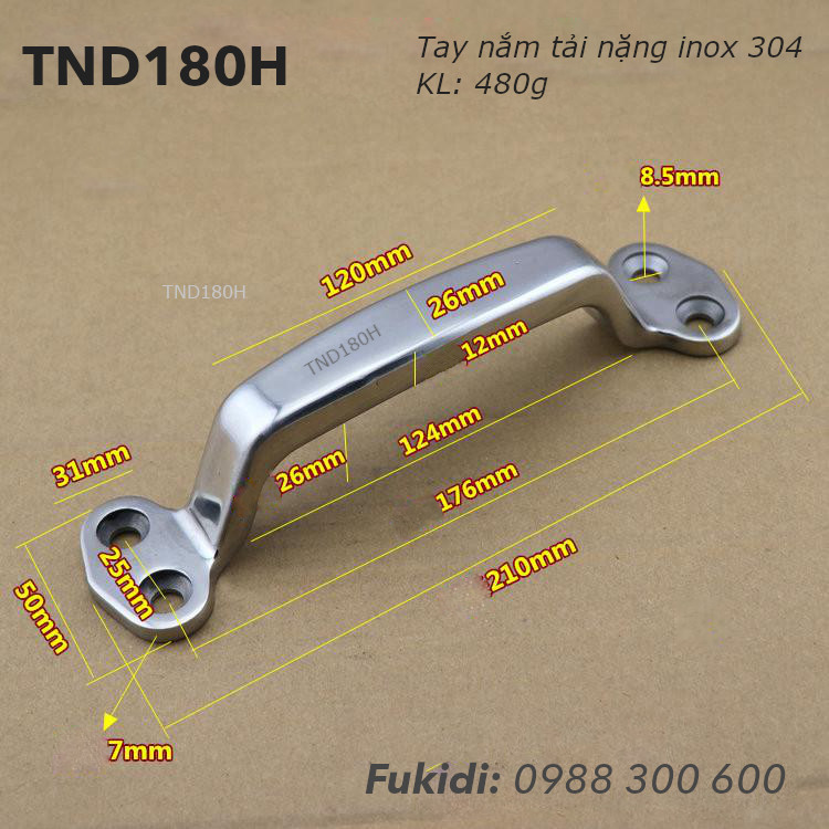 Chi tiết kích thước tay nắm nồi TND180H