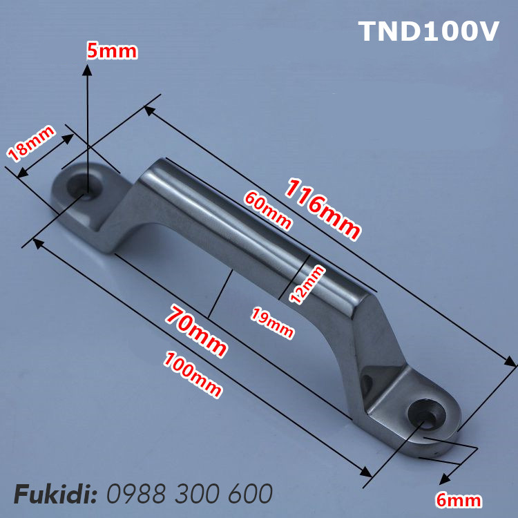 Chi tiết kích thước của tay nắm TND100V