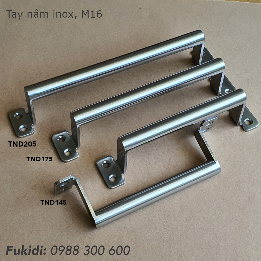 Tay nắm chữ D thép không gỉ, M16 dài 145mm - TND145