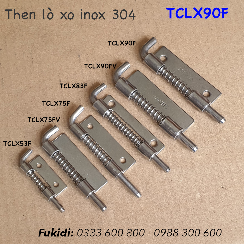 Then lò xo tự giữ inox 304 M5 dài 75mm - TCLX75F