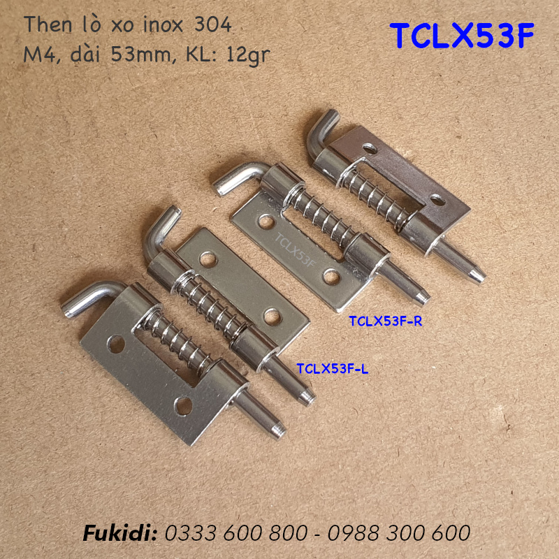 Then lò xo tự giữ inox 304 M4 dài 53mm - TCLX53F
