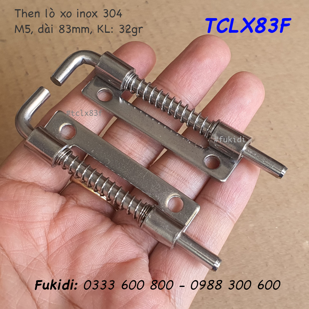 Then lò xo tự giữ inox 304 M5 dài 83mm - TCLX83F