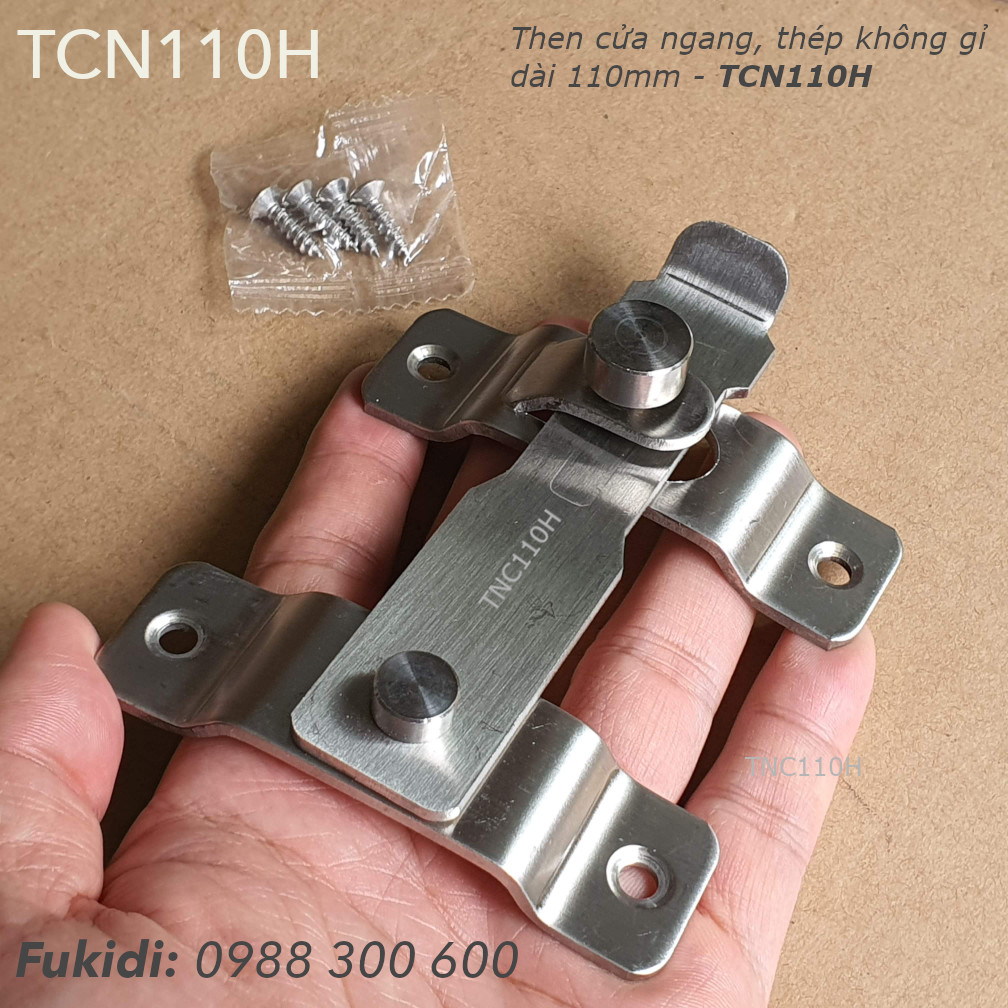 Then cửa ngang kiểu chữ H, thép không gỉ dài 110mm - TCN110H