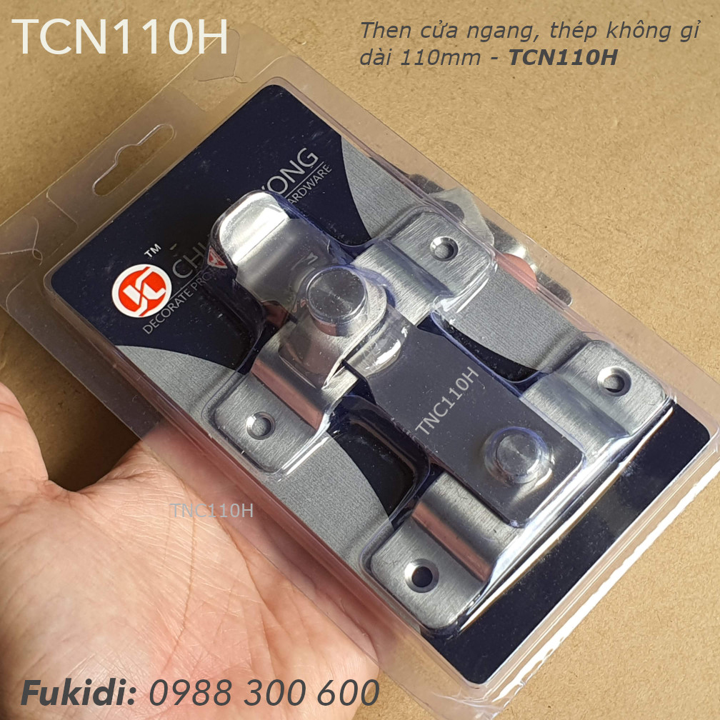 Then cửa ngang kiểu chữ H, thép không gỉ dài 110mm - TCN110H