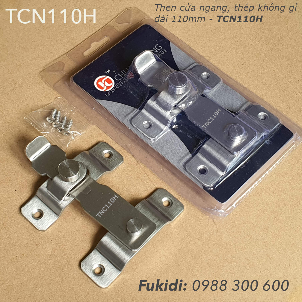 Then cửa ngang kiểu chữ H, thép không gỉ dài 110mm - TCN110H