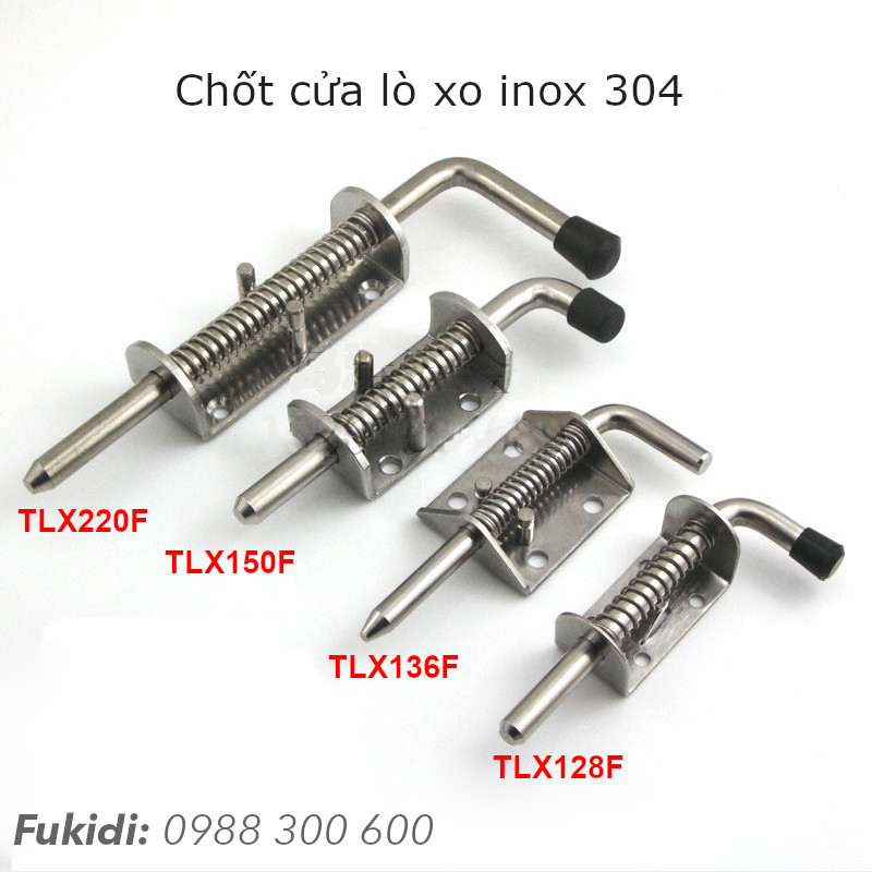 Chốt cửa lò xo tự giữ, thép mạ kẽm, M9.5 dài 136mm - TLX135T