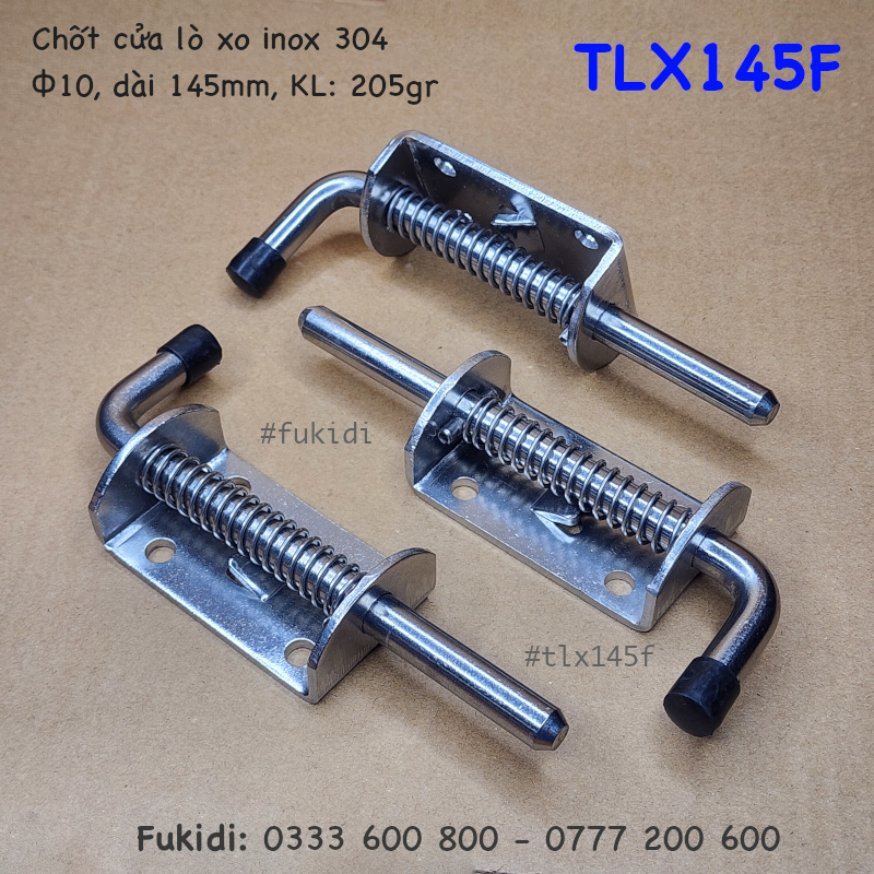 Then lò xo tự giữ inox 304, kích thước M10 dài 145mm - TLX145F