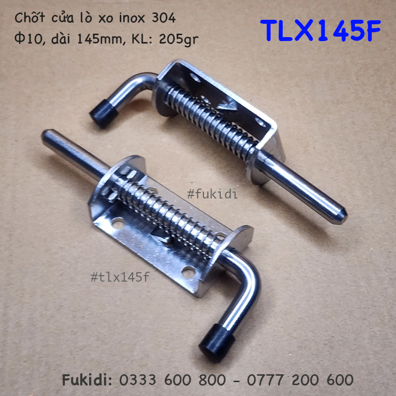 Then lò xo tự giữ inox 304, kích thước M10 dài 145mm - TLX145F
