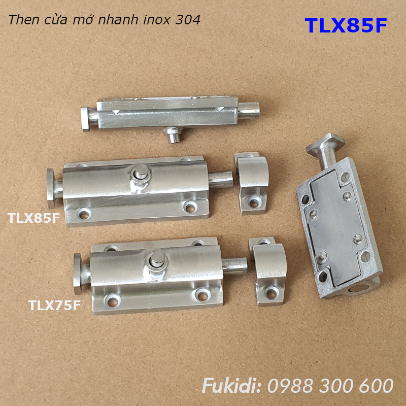 Then cửa mở nhanh inox 304 KT 32x75mm - TLX75F