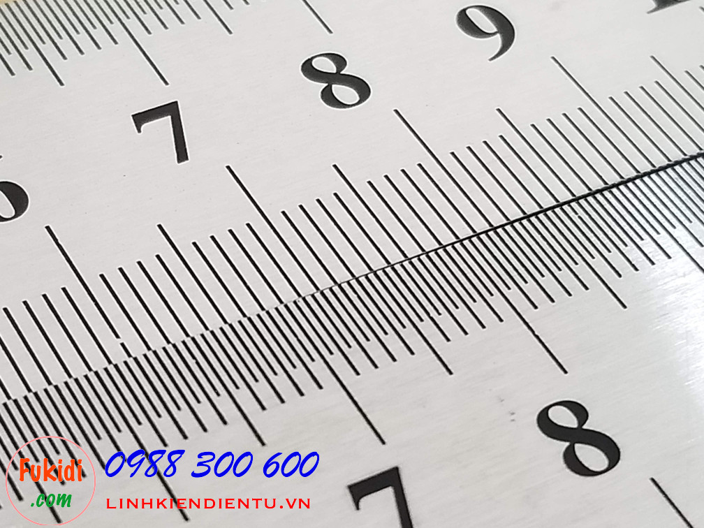 Thước kim loại đo chiều dài từ 0-30cm, bề dày 0.5mm, chất liệu thép không rỉ
