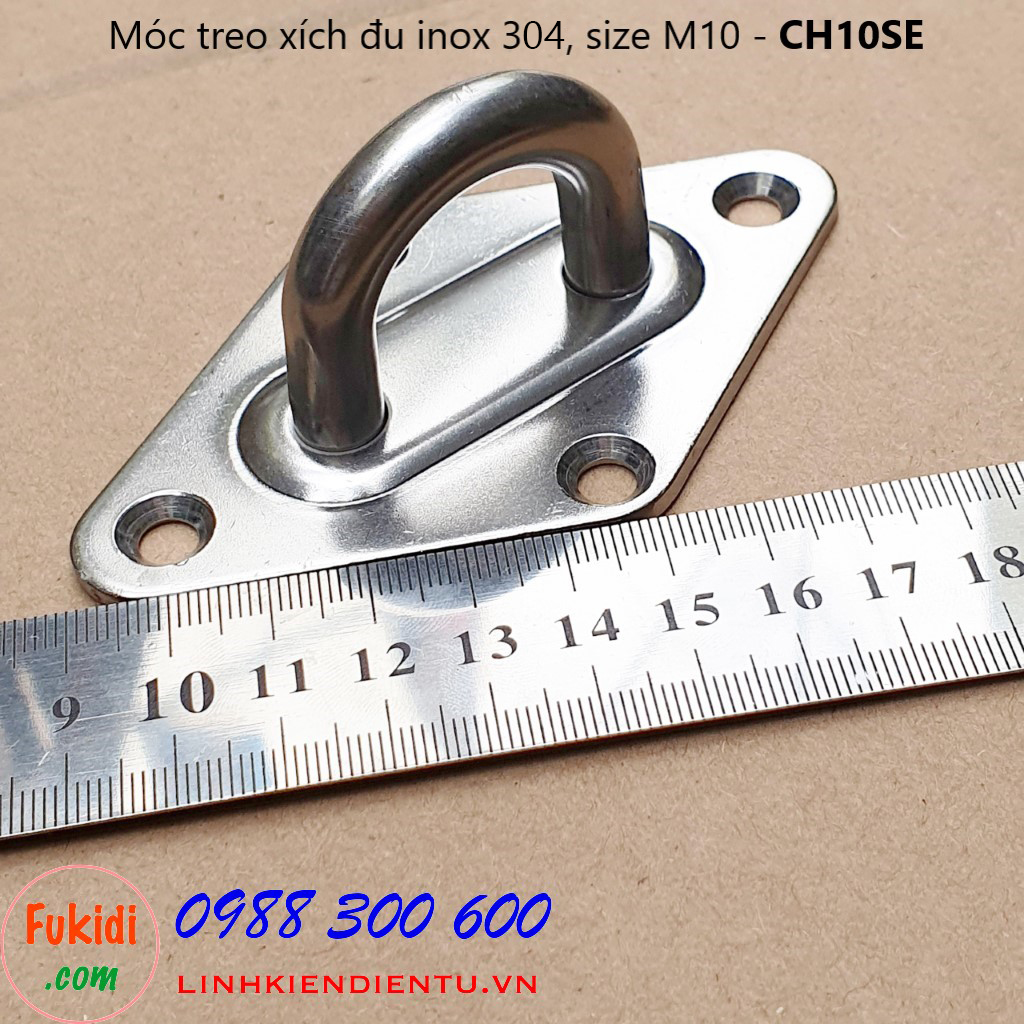 Móc treo xích đu, treo ghế lên trần nhà inox 304 size M10 - CH10SE