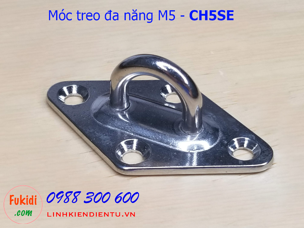 Móc treo ghế đu, xích đu, treo quạt trần inox 304 M5 - CH5SE