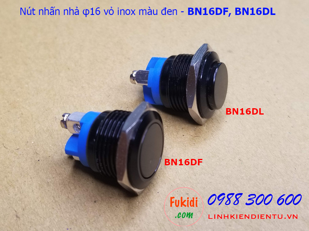 Sự khác nhau giữa đầu nút cao (BN16DL) và phẳng (BN16DF) như hình dưới