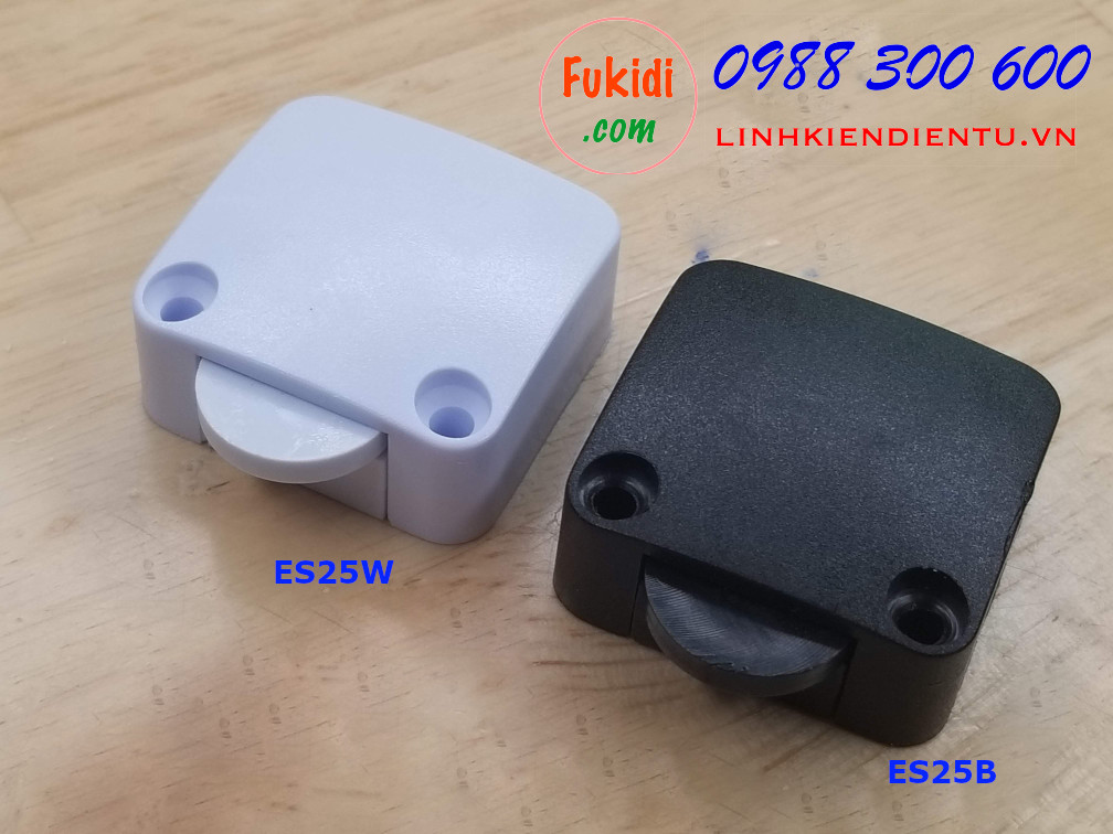 Công tắc cửa tủ trượt và cửa tủ xoay, kích thước 24x38.5x16mm màu trắng ESW25W