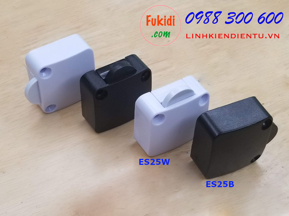 Công tắc cửa tủ trượt và cửa tủ xoay, kích thước 24x38.5x16mm màu trắng ESW25W