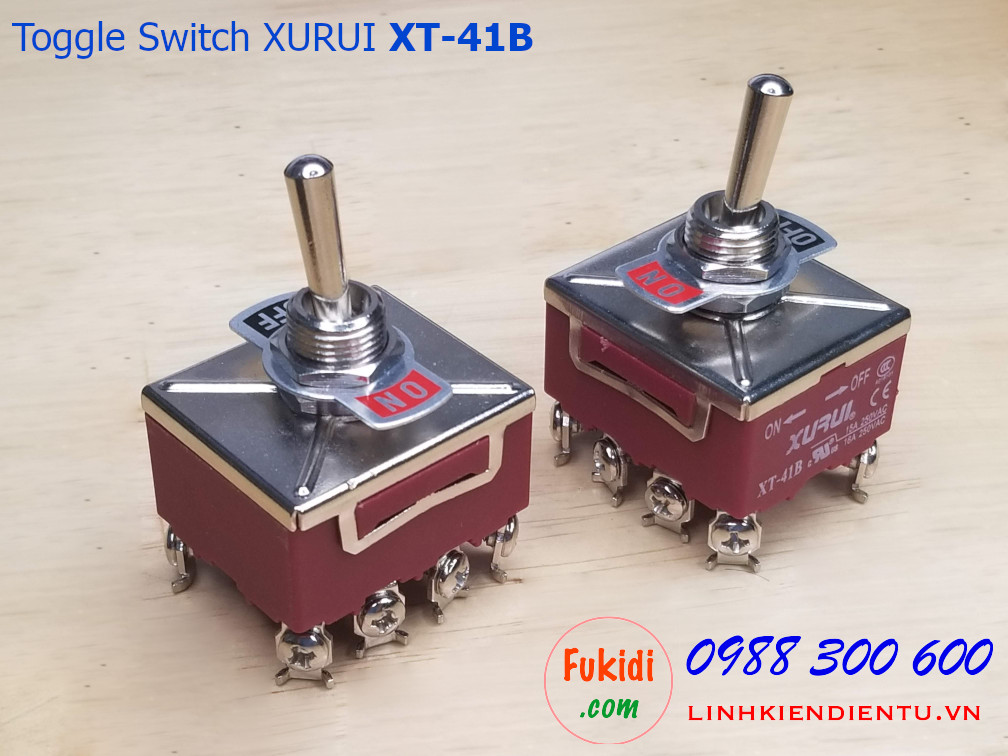Toggle switch - công tắc gạt 8 chân ON-OFF Xurui XT-41B 15A/250VAC