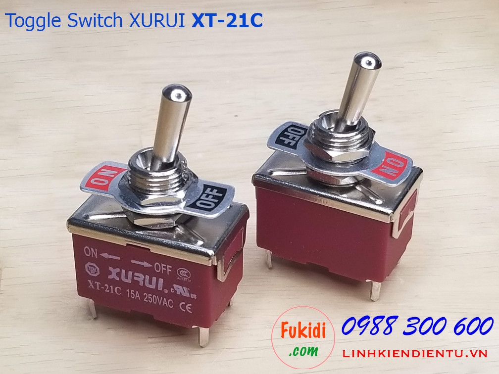Toggle Switch - công tắc gạt ON-OFF Xurui XT-21C 15A/250VAC