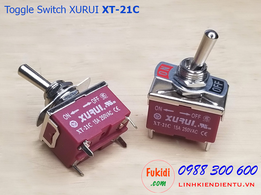 Toggle Switch - công tắc gạt ON-OFF Xurui XT-21C 15A/250VAC
