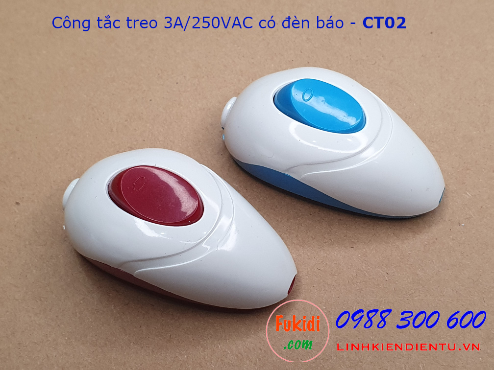 Công tắc treo dây, công tắc quả nhót 3A/250VAC - CT03