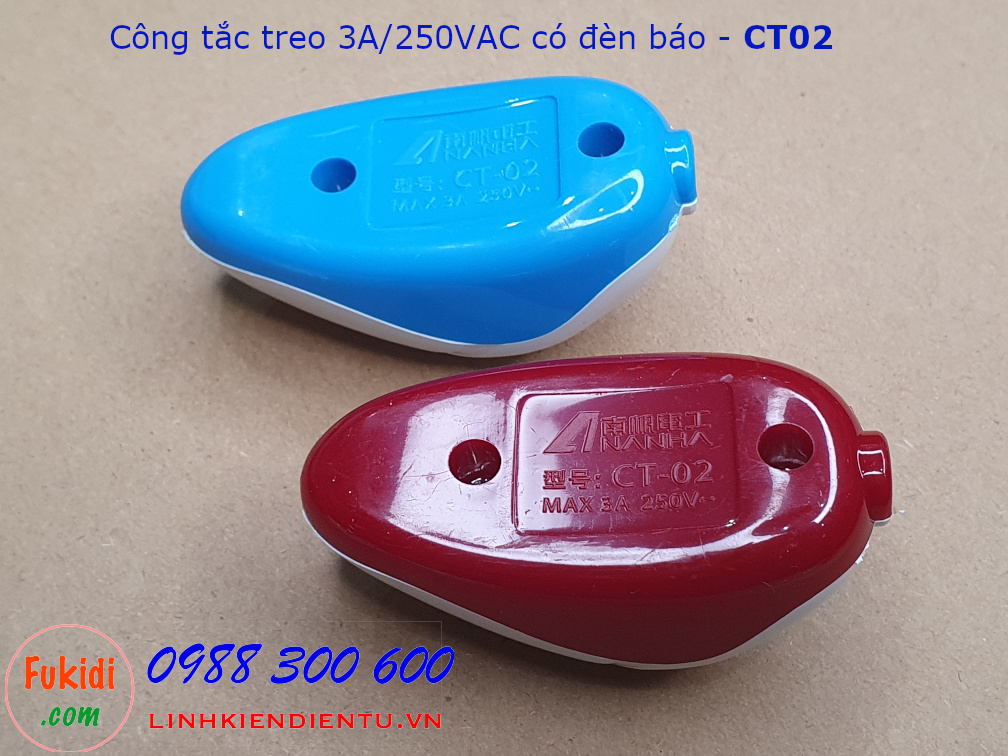 Nhìn mặt trước và sau của công tắc treo CT03