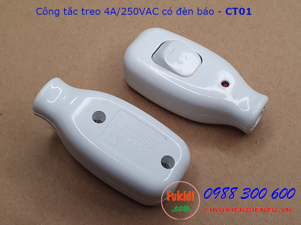 Nhìn mặt trước và sau của công tắc treo CT01