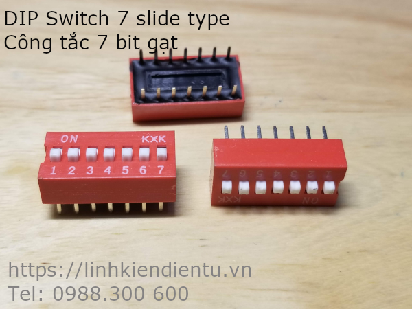 DIP Switch 7 slide type - Công tắc 7 bit gạt