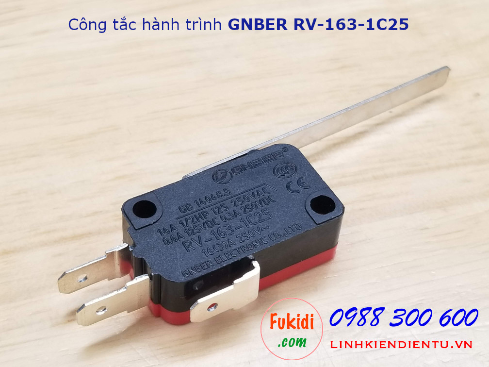 Công tắc hành trình GNBER RV-163-1C25 loại đòn bẩy dài