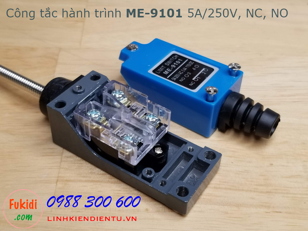 Công tắc hành trình ME-9101 5A/250V, tiếp điểm NO và NC, cần gạt nhiều hướng