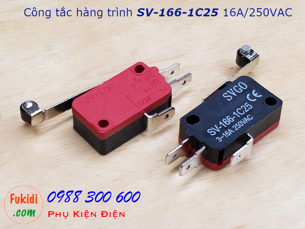Công tắc hành trình SVGO SV-166-1C25, 16A/250V