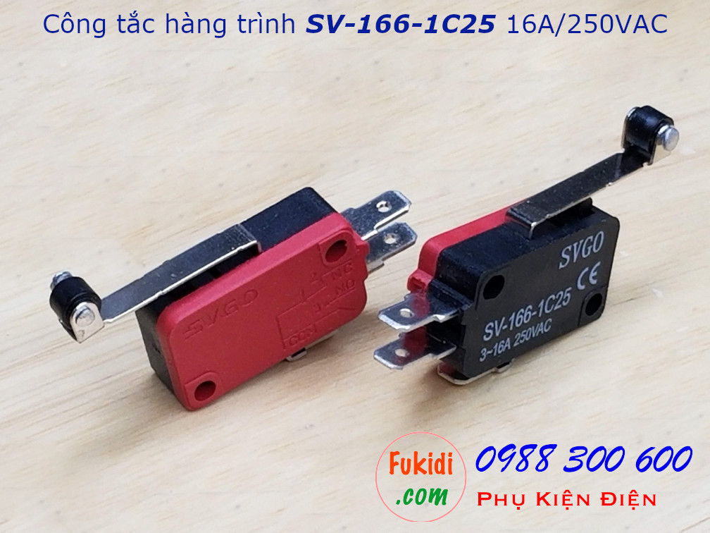 Công tắc hành trình SVGO SV-166-1C25, 16A/250V
