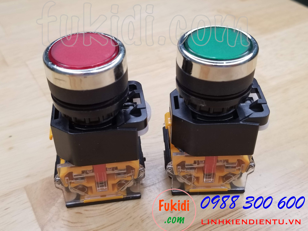 Nút nhấn nhả LA38-11 màu đỏ 