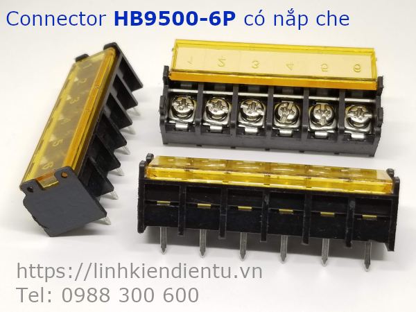 Connector HB9500-6P chân cách nhau 9.5mm, có nắp che