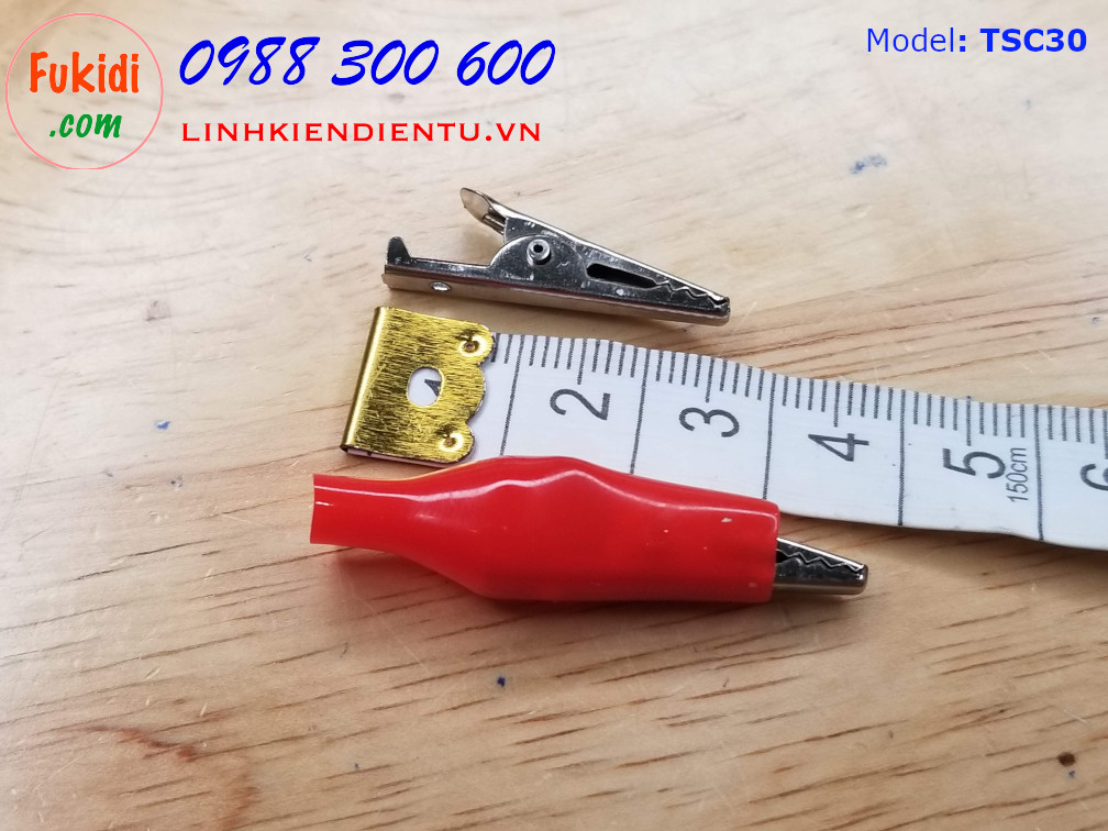 Kẹp cá sấu loại trung dài 30mm mỏ rộng tới 24mm - TSC30