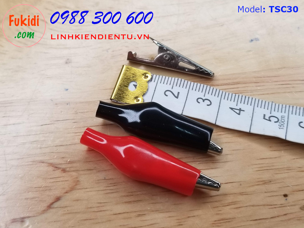 Kẹp cá sấu loại trung dài 30mm mỏ rộng tới 24mm - TSC30