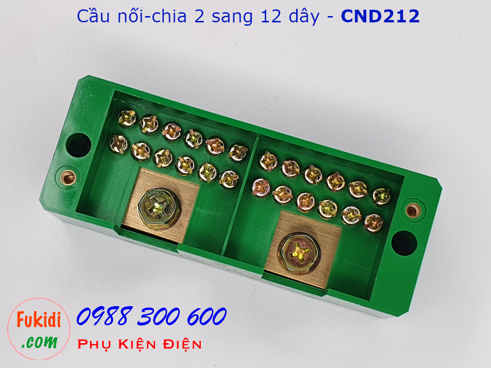Cầu nối dây, cầu đấu chia dây điện, chia 2 sang 12 dây - CND212