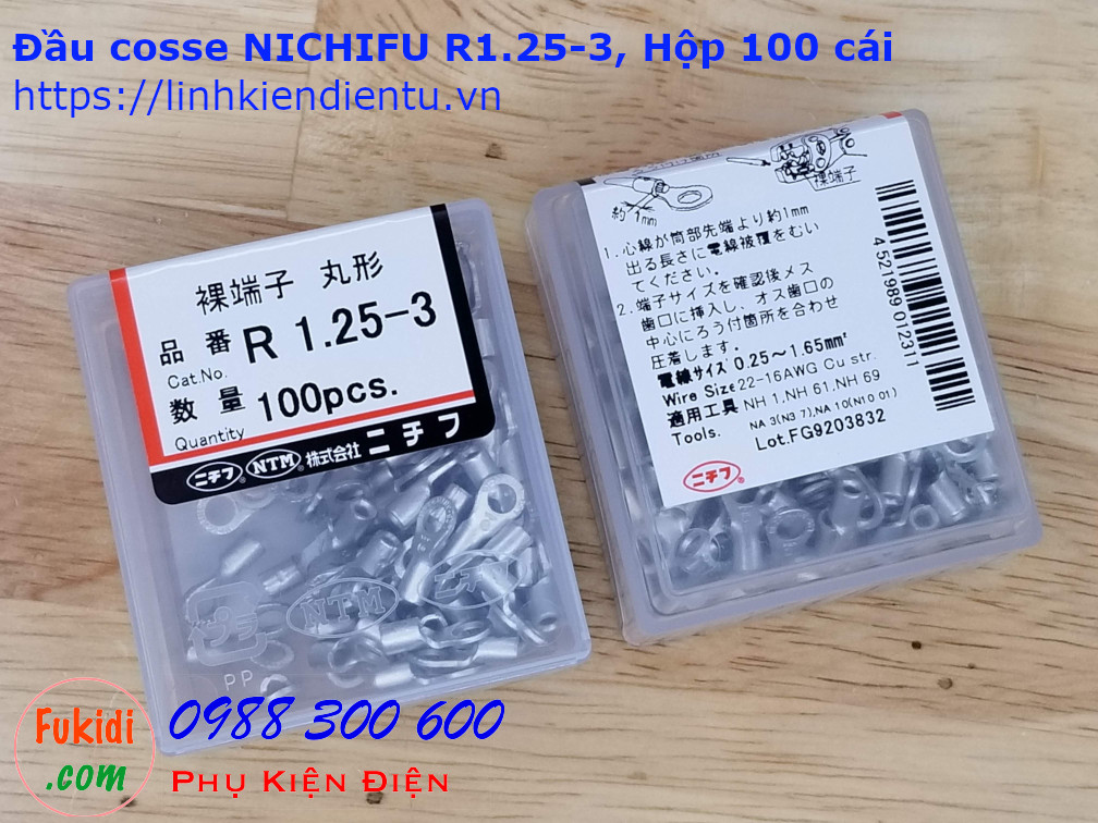 Đầu cosse tròn Nichifu R1.25-3