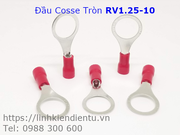 Đầu Cosse Tròn RV1.25-10 màu đỏ